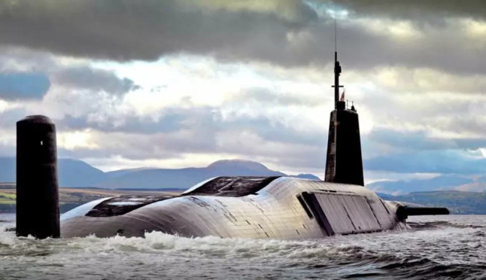 epa05430586 A handout photograph made available by the British Ministry of Defence on 18 July 2016 showing the British Royal Navy submarine HMS Vengeance, the fourth and final Vanguard-class submarine returning to HMNB Clyde, Faslane. Scotland, 07 September 2007. HMS Vengeance carries the Trident ballistic missile, the British nuclear deterrent. Reports on 18 July 2016 state that British Members of Parliament are to vote in Parliament on whether the British nuclear weapons programme should be renewed. British Members of Parliament vote will determine if Britain is to continue a program to build the next generation nuclear submarines that carry nuclear weapons. EPA/POA(Phot) TAM McDONALD/BRITISH MINISTRY OF DEFENCE/HANDOUT MANDATORY CREDIT TAM McDONALD: CROWN COPYRIGHT HANDOUT EDITORIAL USE ONLY/NO SALES