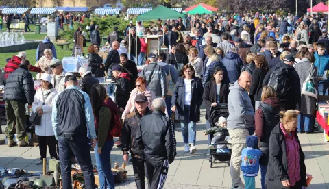 Osijek, 02. 11. 2024, Park kralja Držislava, kod školjke. Sajam antikviteta.snimio GOJKO MITIĆ