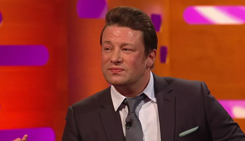 The Graham Norton Show "n"nThe Graham Norton Show. Broadcast on BBC One"n"nFeaturing: Jamie Oliver"nWhen: 29 Nov 2019"nCredit: Supplied by WENN"n"n**WENN does not claim any ownership including but not limited to Copyright, License in attached material. Fees charged by WENN are for WENN's services only, do not, nor are they intended to, convey to the user any ownership of Copyright, License in material. By publishing this material you expressly agree to indemnify, to hold WENN, its directors, shareholders, employees harmless from any loss, claims, damages, demands, expenses (including legal fees), any causes of action, allegation against WENN arising out of, connected in any way with publication of the material.** ZJJF/LNG /WENN/PIXSELL