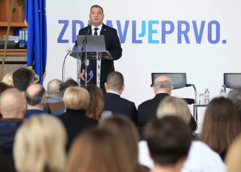 Zagreb.11.11.2024.Ministarstvo zdravstva&nbsp; predstavilo je model organizacije preventivnih zdravstvenih pregleda.Na slici Vili Bero&scaron;.foto HINA/ Tomislav Pavlek/ tp