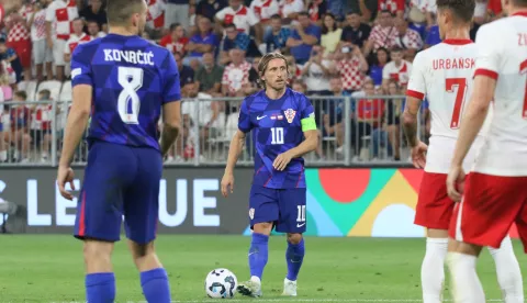 Osijek, 08. 09. 2024, Opus Arena, UEFA Nations League, nogometna utakmica Hrvatska - Poljska. Luka Modrić (10).snimio GOJKO MITIĆ