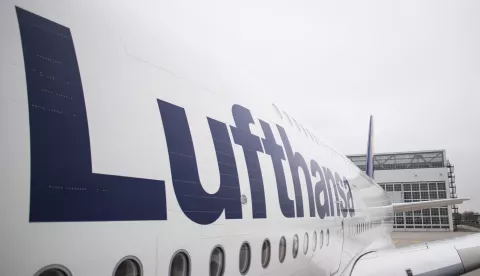 epa07273641 (FILE) - An Airbus A380 named 'Munich' of Lufthansa arrives at Munich Airport, Bavaria, Germany, 17 March 2018 (reissued 10 January 2019). Reports on 10 January 2019 state Lufthansa has become the leading airline in Europe after an increase of 9 per cent in the number of passengers it carried in 2018. Lufthansa narrowly beat Air France-KLM to second and IAG to third place in revenue passenger kilometers EPA/LUKAS BARTH