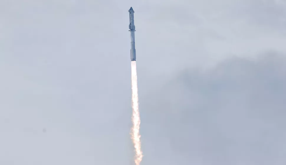 epa11220159 The mega rocket Starship launches in Boca Chica, Texas, USA, 14 March 2024. SpaceX has launched its mammoth Starship rocket from its base in Texas, with the third attempt appearing to be successful. EPA/ADAM DAVIS