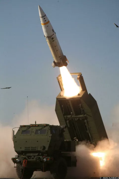 Handout photo shows field artillery soldiers test-fire the modernized Army Tactical Missile System (ATACMS) at White Sands Missile Range, NM, USA in June 2017. US President Joe Biden has given the green light for Ukraine to use long-range missiles supplied by the US to strike Russia. For months, Ukraine's President Volodymyr Zelensky has been urging that the restrictions on the missiles, known as ATACMS, be lifted, allowing Kyiv to strike outside its own borders. Photo by U.S. Army via ABACAPRESS.COM Photo: ABACA/ABACA