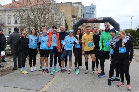 Osijek, 01. 12. 2024, Promenada kod Picassa. Start utrke i prvi dolasci na cilj, utrke Osijek trči - i ti to možeš, daruj svoje kilometre.snimio GOJKO MITIĆ