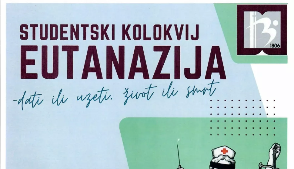 ĐakovoKBFProsinac 2024.Plakat za studentski kolokvij o eutanaziji