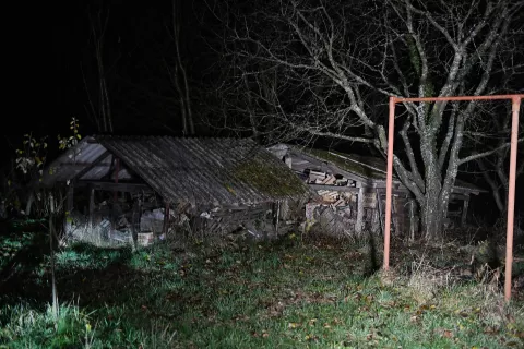 03.12.2024., Varazdin - U opcini Ljubescica u dvoristu obiteljske kuce pronadjena su zakopana tijela dvije bebe. Roditelji su u pritvoru, a ocevid je u tijeku. Photo: Josip Mikacic/PIXSELL