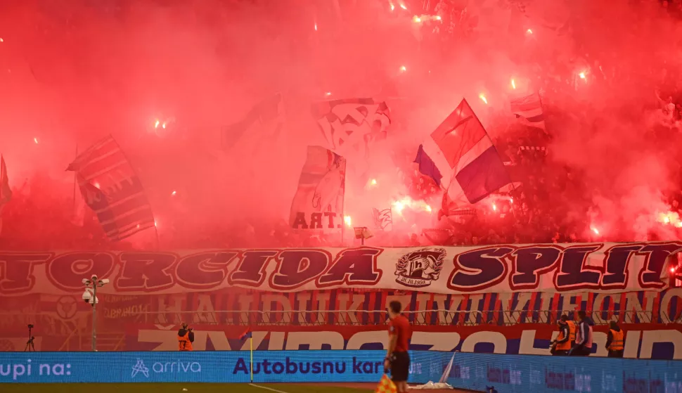 Split, 1.12.2024. - Utakmica 15. kola HNL-a Hajduk - Dinamo. foto HINA/ Mario STRMOTIĆ/ MS