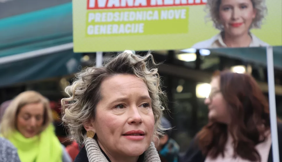 Zagreb.1.12.2024. - Predsjednička kandidatkinja stranke Možemo! Ivana Kekin održala je konferenciju za medije na temu pretkampanjskih aktivnosti i donacija, na Britanskom trgu.foto HINA/ Tomislav Pavlek/ tp