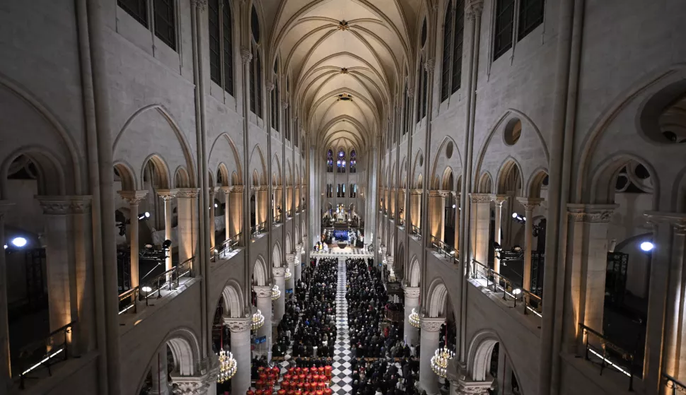 Atmosphere during official reopening ceremony of Notre-Dame Cathedral in Paris, France on December 7, 2024, after more than five-years of reconstruction work following the April 2019 fire. Photo by Eliot Blondet/ABACAPRESS.COM Photo: Blondet Eliot/ABACA/ABACA