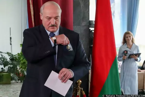 MINSK, BELARUS - AUGUST 9, 2020: Belarus' Incumbent President Alexander Lukashenko votes in the 2020 Belarusian presidential election. Natalia Fedosenko/TASS Photo via Newscom Newscom/PIXSELL