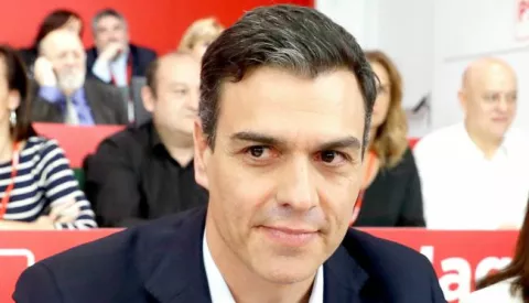 epa06769265 (L-R) Spanish Socialist Party's (PSOE) Organization Secretary Jose Luis Abalos, Secretary General Pedro Sanchez, and Chairwoman Cristina Narbona,attend a meeting of PSOE's federal executive board held at the offices of the party in Madrid, Spain, 28 May 2018.The PSOE announced on 25 May 2018 the presentation of a motion of no confidence against Spanish Prime Minister Mariano Rajoy at the Lower House a day after the Audiencia Nacional court announced the sentences against defendants of the Gurtel Case, in which several former members of ruling People's Party (PP) are involved. EPA/CHEMA MOYA