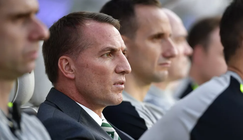 epa06922591 Celtic manager Brendan Rodgers during the Champions League second qualifying round second leg match between Rosenborg and Celtic in Lerkendal Stadium in Trondheim, Norway, 01 August 2018. EPA/Ole Martin Wold NORWAY OUT