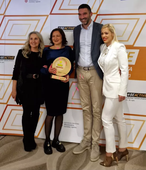 O&Scaron; &Scaron;ećerana dobila nagradu BeCroactive za promicanje sporta i tjelesne aktivnosti