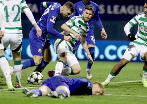 Zagreb, 10.12.2024. - Utakmica 6. kola Lige prvaka GNK Dinamo i Celtic. Na fotografiji Stefan Ristovski. foto HINA/ Daniel KASAP/ dk