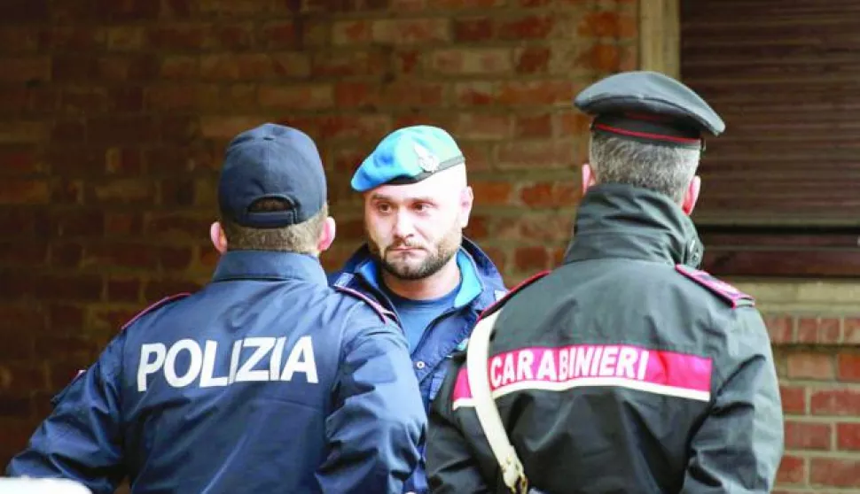 epa06335499 Police guards outside the special section for inmates where Mafia boss of bosses Toto Riina died, at a hospital in Parma, Italy, 17 November 2017. Sicilian Cosa Nostra mafia 'boss of bosses,' Salvatore 'Toto' Riina, one of Italy's most feared mobsters, died at the age of 87 on 17 November 2017, in a prison section in Parma. He was serving 26 life sentences EPA/SANDRO CAPATTI