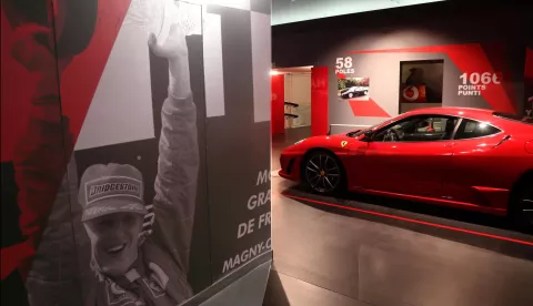 epa07259643 A handout photo made available by the Ferrari Press Office shows a view of the exhibition 'Michael 50', which opened on the occasion of Michael Schumacher's 50th birthday at the Ferrari Museum in Maranello, near Modena, Italy, 03 January 2019. The special exhibition is intended both as a celebration and a mark of gratitude to the most successful Prancing Horse driver ever. EPA/FERRARI PRESS OFFICE - GIORGIO BENVENUTI HANDOUT EDITORIAL USE ONLY/NO SALES/NO ARCHIVES