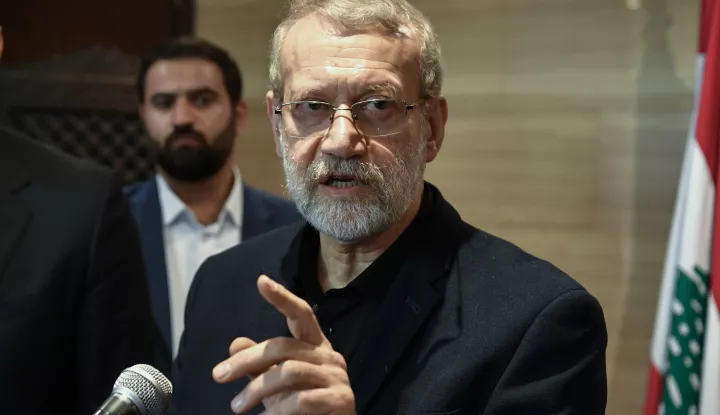 epa11722345 Senior Advisor to Iran's Supreme Leader Ayatollah Sayyed Ali Khamenei, Ali Larijani speaks at a press conference after a meeting with Lebanese Parliament Speaker Nabih Berri in Beirut, Lebanon, 15 November 2024. Larijani is in Beirut to meet with senior Lebanese officials to discuss bilateral relations and the ongoing conflict between Israel and Hezbollah. Larijani expressed Iran's support in current talks on a ceasefire in the Israel-Hezbollah conflict. EPA/ABBAS SALMAN