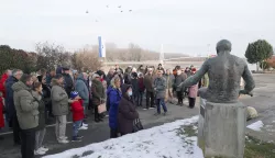 Osijek, 14. 01. 2024., turisticka setnja, Stanko Subotic - vodic, besplatan razgled grada, Gornji grad, Dan medjunarodnog priznanja RHSNIMIO BRUNO JOBST