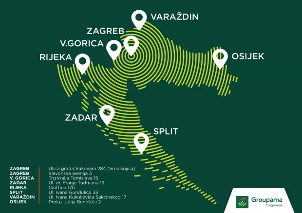Jedna od vodećih europskih osiguravajućih kuća zavr&scaron;ila je proces pozicioniranja regionalnih centara u svim dijelovima Hrvatske. Sedmi centar u Osijeku, stigao je nakon Zagreba, Splita, Rijeke, Zadra, Varaždina i Velike Gorice.