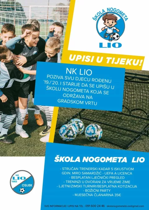 Božićni party, Škola nogometa NK LIO