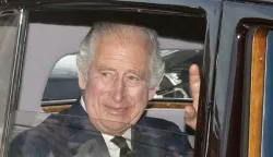 epa10178133 Britain's King Charles III leaves Buckingham Palace in London, Britain, 11 September 2022. King Charles III was announced as the new sovereign during a meeting of the Accession Council on 10 September following the death of Britain's Queen Elizabeth II at her Scottish estate on 08 September. EPA/NEIL HALL