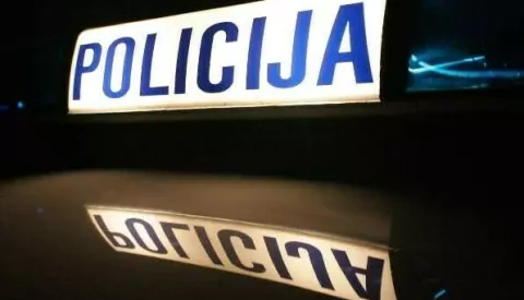 Ilustracija policija, policijsko vozilo, policijski znak