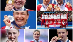 11.08.2024., Pariz, Francuska - XXXIII. Olimpijske igre Pariz 2024. Hrvatska je osvojila ukupno sedam medalja na Olimpijskim igrama Pariz 2024. Zlatnu medalju osvojila je Brabara Matic i braca Sinkovic, srebrnu medalju osvojila je Donna Vekic i vaterpolisti, a broncanu Miran Maricic, Sandra Elkasevic i Lena Stojkovic. Photo: Igor Kralj/PIXSELL