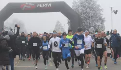 Osijek, 01. 01. 2025, Tradicionalna novogodišnja utrka. Točno u podne. Start na Promenadi ispred IKTUS-a.snimio GOJKO MITIĆ