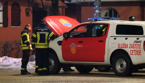 epa11801767 First responders inspect the crime scene in Cetinje, Montenegro, 01 January 2025. At least ten people were killed and several others injured in a mass shooting near Cetinje, according to Montenegro's Interior Minister Danilo Saranovic. The suspect, Aco Martinovic, reportedly opened fire at a restaurant in Bajice after a physical altercation. The gunman escaped and is being pursued by police. EPA/STRINGER