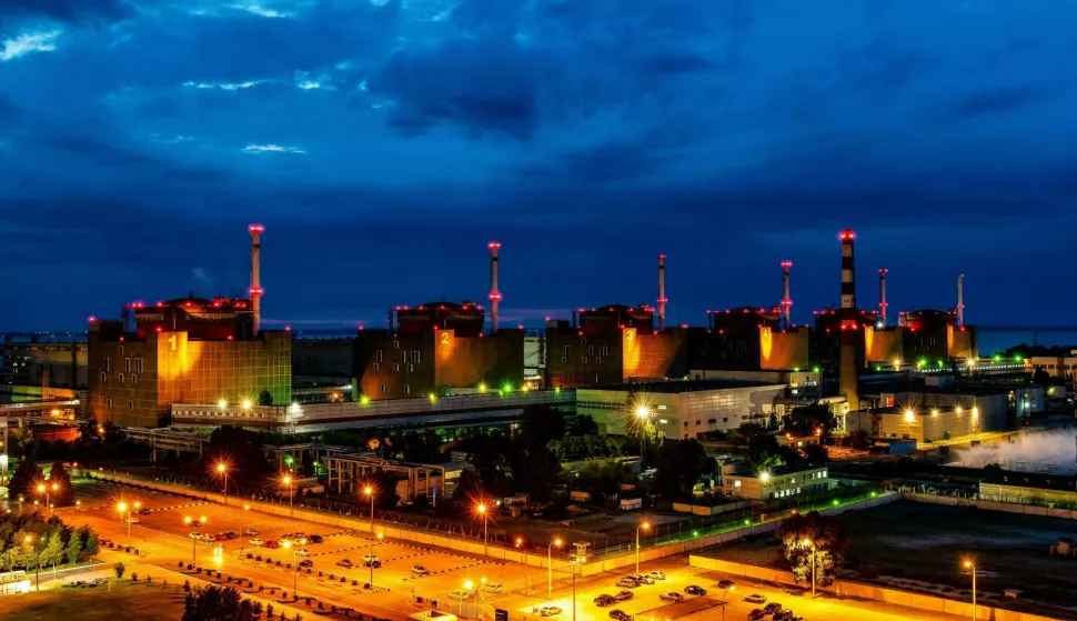 Generating units and the premises of the Zaporizhzhia Nuclear Power Plant are illuminated at night, Enerhodar, Zaporizhzhia Region, southeastern Ukraine, July 9, 2019. Ukrinform.