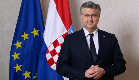 06.04.2023., Zagreb - Andrej Plenkovic, Predsjednik Vlade Republike Hrvatske. Photo: Davor Puklavec/PIXSELL