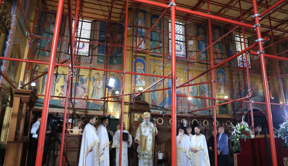 Zagreb.7.1.2025. - Povodom obilježavanja pravoslavnog Božića održana je Sveta arhijerejska liturgija u u sabornom hramu Preobraženja Gospodnjeg.foto HINA/ Tomislav Pavlek/ tp