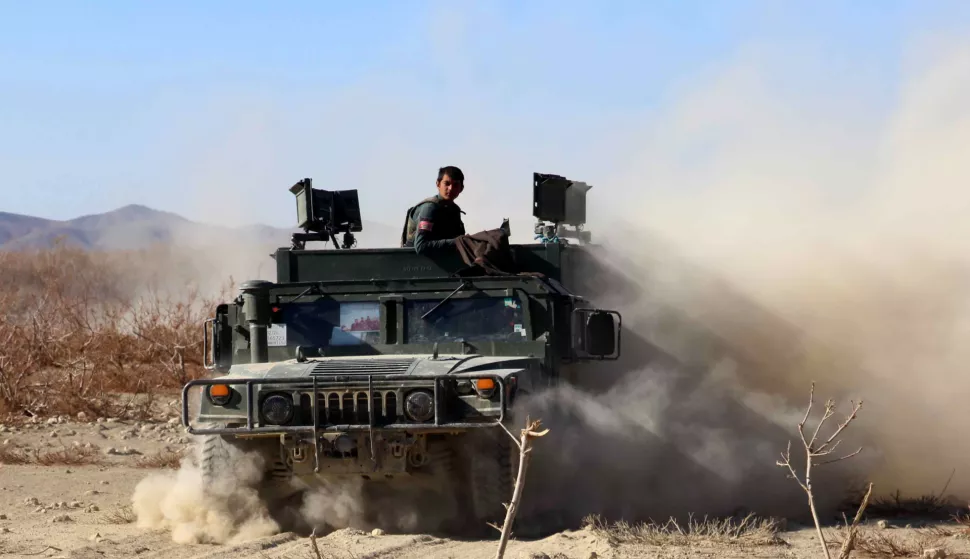 epa07265822 Afghan soldiers enroute to Shah Wali Kot district during an operation against Taliban militants, in Kandahar, Afghanistan, 06 January 2019. After nearly 17 years of armed conflict, the government controls around 55 percent of the total territory of Afghanistan while the Taliban control around 11 percent, with the rest being disputed area, according to the United States Special Inspector General for Afghanistan Reconstruction. EPA/MUHAMMAD SADIQ