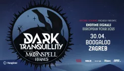 Švedski metalci Dark Tranquillity vraćaju se u Boogaloo klub nakon sedam godina u sklopu europske turneje "Endtime Signals", a pridružit će im se portugalski gotičari Moonspell, koncert će se održati u srijedu, 30. travnja, objavio je organizator koncerta Hangtime Agency.