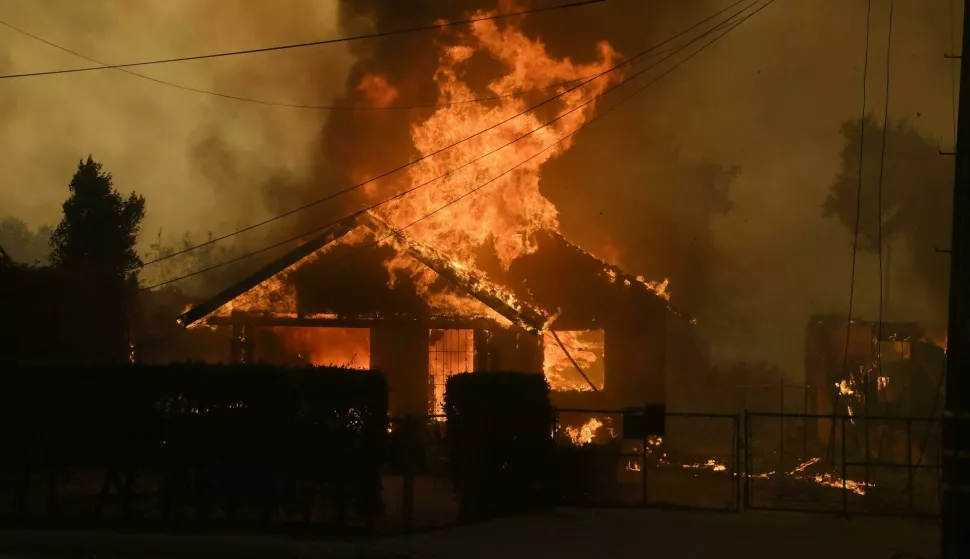 One of a thousand structures among the homes and businesses destroyed by four Southern California wildfires in Los Angeles County is seen in the Eaton Canyon area of Altadena, California on Wednesday, January 8, 2025. Photo by Jim Ruymen/UPI Photo via Newscom Photo: Jim Ruymen/NEWSCOM