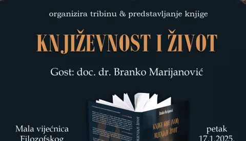 Promocija knjige Branka Marijanovića i tribina - najava - FFOS