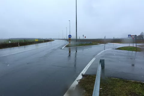 Osijek, 10. 01. 2025, Tri buduća kružna toka u Osijeku. Budući kružni tok na kržanju kod nemtinskog spomenika "Vrata slobode".snimio GOJKO MITIĆ