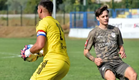 sport...vukovar...24.08.2024.supersport prva nl 24./25. 02. kolo vukovar1991 - zrinski osjecko 1664- 9 boncina toni lun i 24 stanic marin;foto Gordan Panić