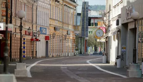 19.04.2020., Banja Luka Bosna i Hercegovina – ulice u centru grada su na blagdan pravoslavnog Uskrsa potpuno puste. Photo: Dejan Rakita/Pixsell