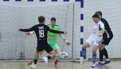 Osijek, 04. 01. 2025, SD Zrinjevac, Osijek Kandit - Aurelia Boso Futsal. SuperSport HMNL.snimio GOJKO MITIĆ