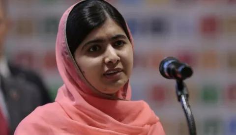 United Nations, New York, USA, 10 April 2017 - Secretary-General Antonio Guterres designated Malala Yousafzai, global advocate for girls education and the youngest-ever Nobel Peace Prize laureate, as a United Nations Messenger of Peace with a special focus on girls education, at a special ceremony today at the UN Headquarters in New York.Photo: Luiz Rampelotto/EuropaNewswire | Verwendung weltweit /DPA/PIXSELL