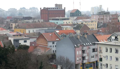 Osijek, 09. 01. 2025., Osijek - ilustracija, Osijek - vizura, urbanizam, stambene zgrade, slobodnjaci, slobodnjakSNIMIO BRUNO JOBST