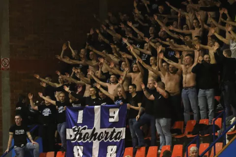 Osijek, 24. 02. 2023, Sportska dvorana Zrinjevac. Mali nogomet, Osijek - Torcida (Split). Prva malonogometna liga.snimio GOJKO MITIĆ