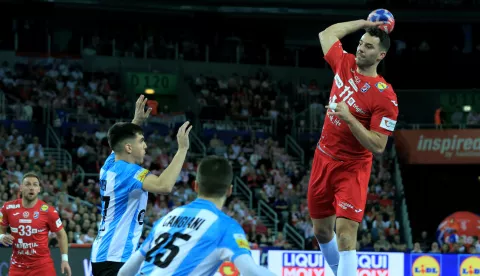 Zagreb, 17.1.2025.- Utakmica 2. kola skupine H Svjetskog prvenstva rukometa?a Hrvatska - Argentina u Areni Zagreb. Na slici Zvonimir Srna. foto HINA/ Tomislav PAVLEK/ ua