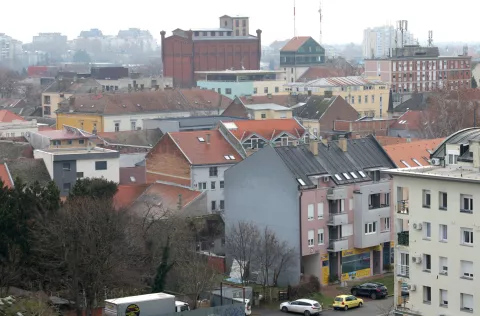 Osijek, 09. 01. 2025., Osijek - ilustracija, Osijek - vizura, urbanizam, stambene zgrade, slobodnjaci, slobodnjakSNIMIO BRUNO JOBST