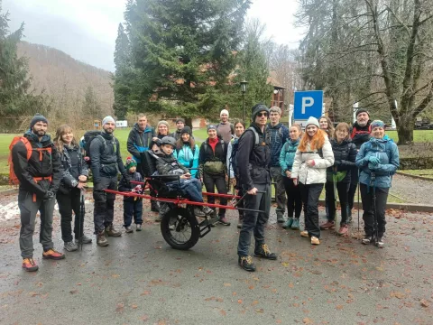 Matej Ebner s prijateljima iz Studentskog planinarskog društva Altius Osijek