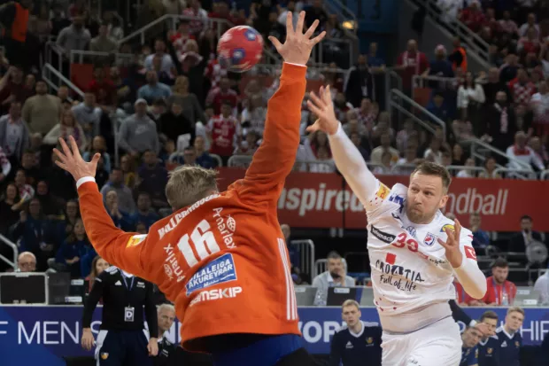 Zagreb, 24.01.2025. - Utakmica 2. kola druge faze Svjetskog prvenstva rukometa&scaron;a između reperzentacija Hrvatske i Islanda.foto HINA/ Edvard &Scaron;U&Scaron;AK/ es