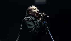 epa07251167 (FILE) - US musician Marilyn Manson performs on Park stage at the 'Rock im Park' festival in Nuremberg, Germany, 02 June 2018 (reissued 28 December 2018). Marilyn Manson turns 50 on 05 January 2019. EPA/TIMM SCHAMBERGER