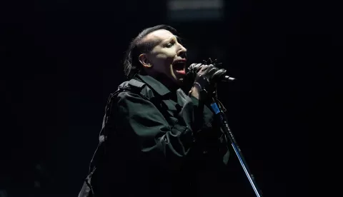 epa07251167 (FILE) - US musician Marilyn Manson performs on Park stage at the 'Rock im Park' festival in Nuremberg, Germany, 02 June 2018 (reissued 28 December 2018). Marilyn Manson turns 50 on 05 January 2019. EPA/TIMM SCHAMBERGER